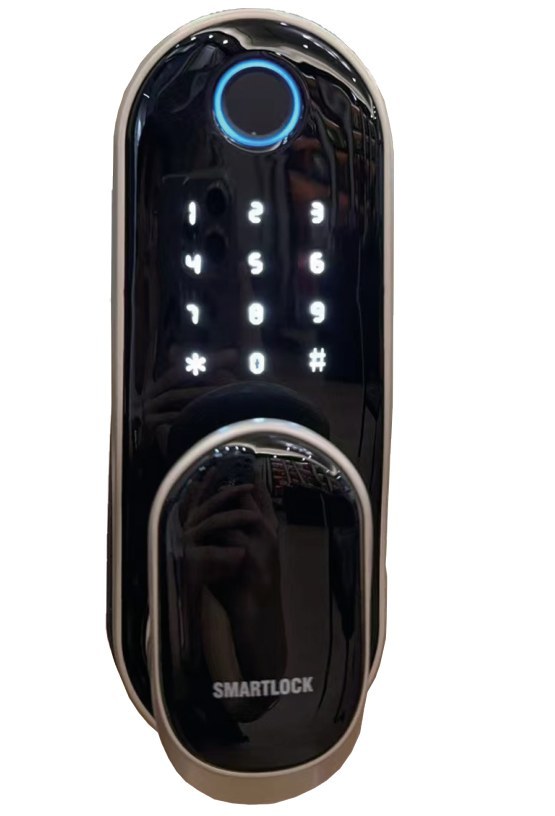 Keypad Deadbolt · Black Smart Lock Series
